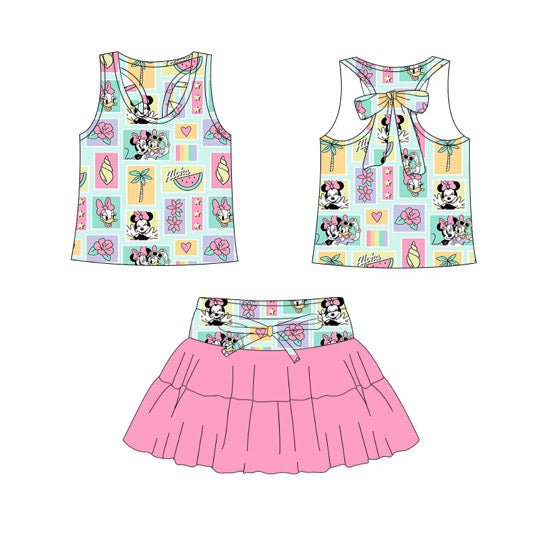 PREORDER Aloha Mouse Racer Bow Athletic Set - GIRL’S