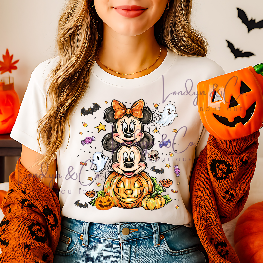 Mickey/Minnie Pumpkin Tee