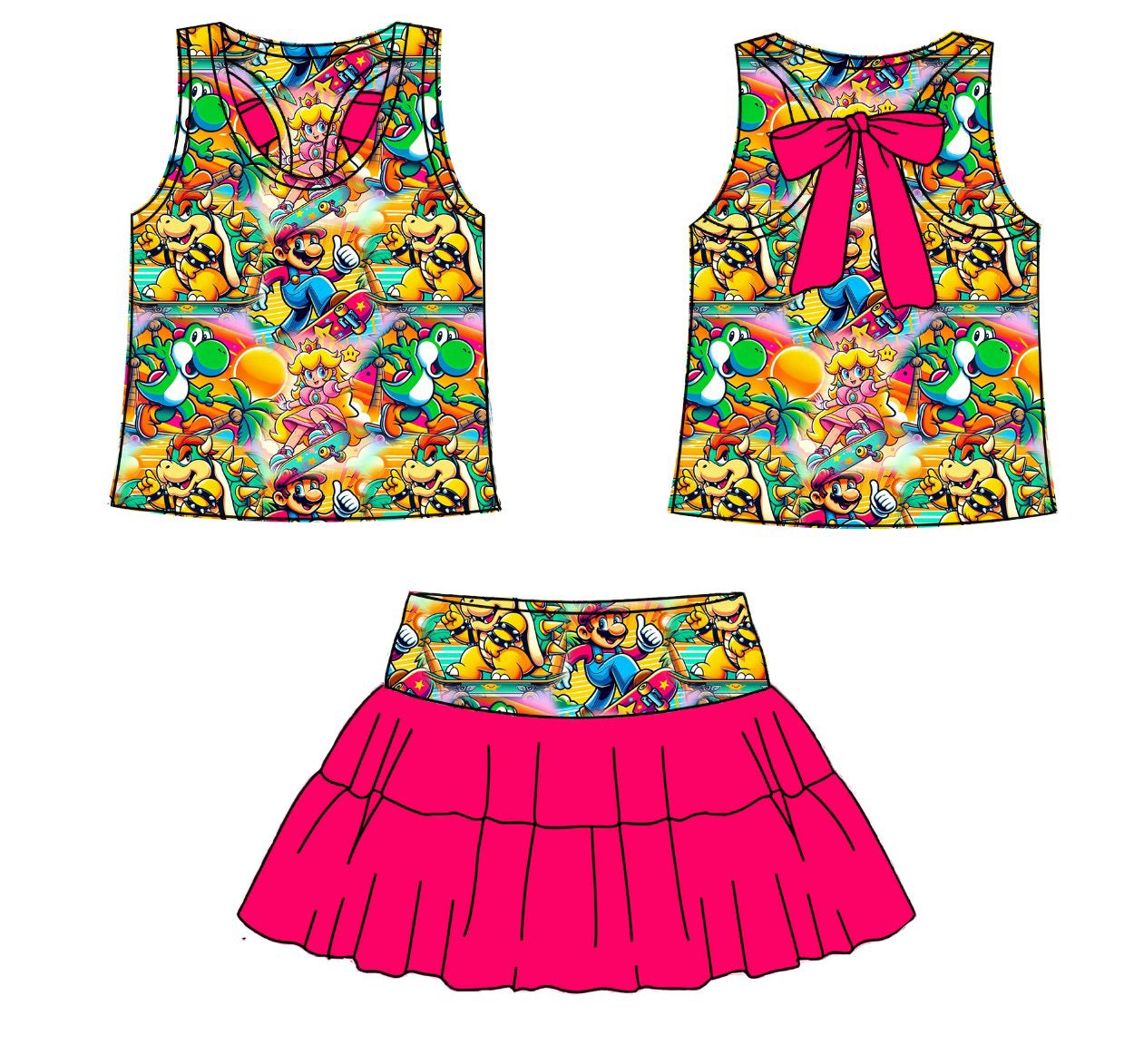 PREORDER Power Up Paradise Racer Bow Athletic Set - ADULT