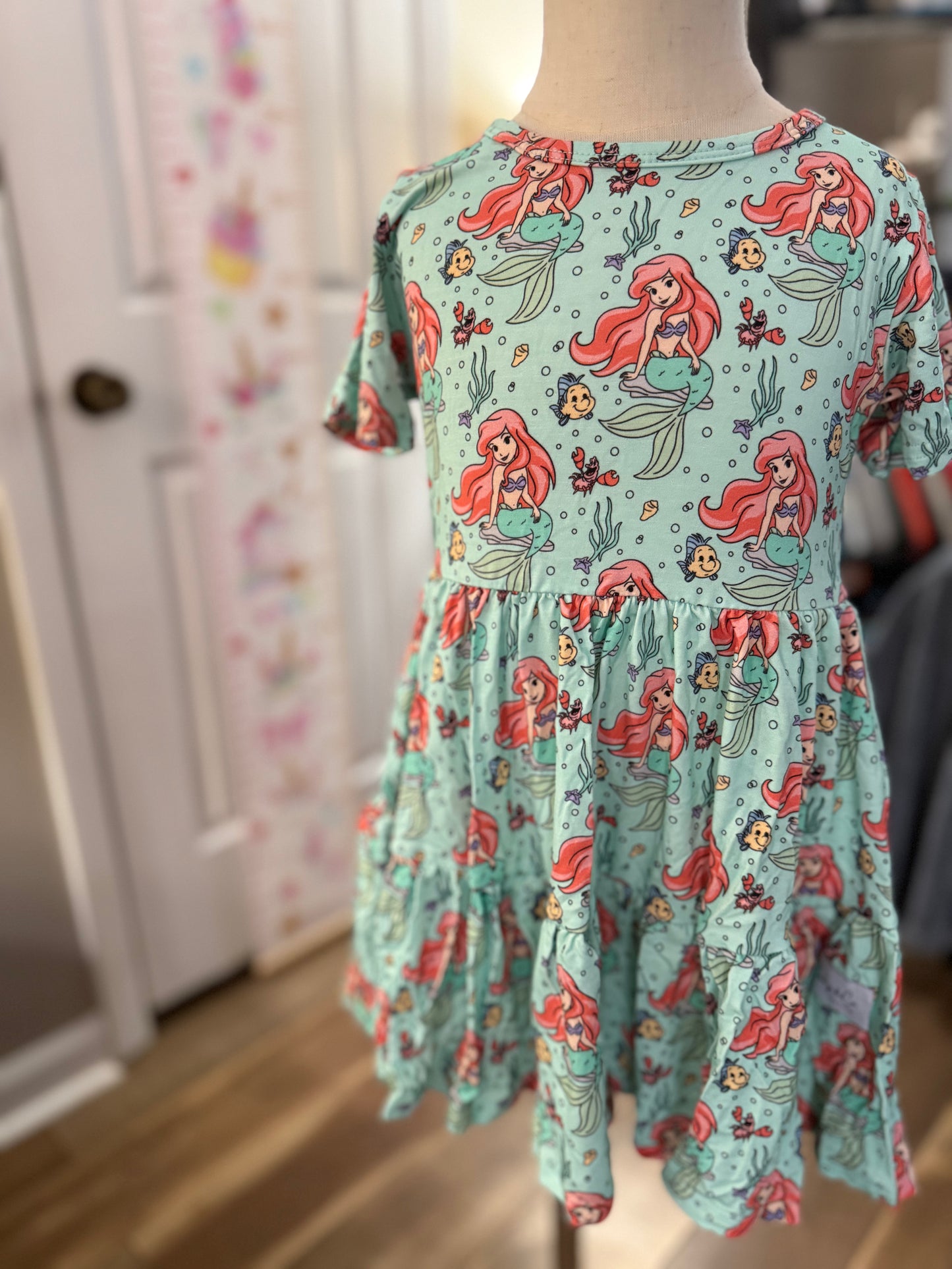 RTS Mermaid Wishes Lounge Twirl Bamboo w Shorts - GIRL’S