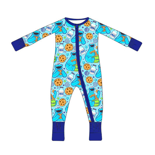 PREORDER C is for Cookie Infant Zippy with fold over hand cuffs