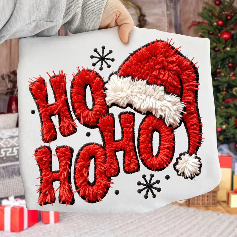 Hi Ho Ho Faux Yarn Sweatshirt