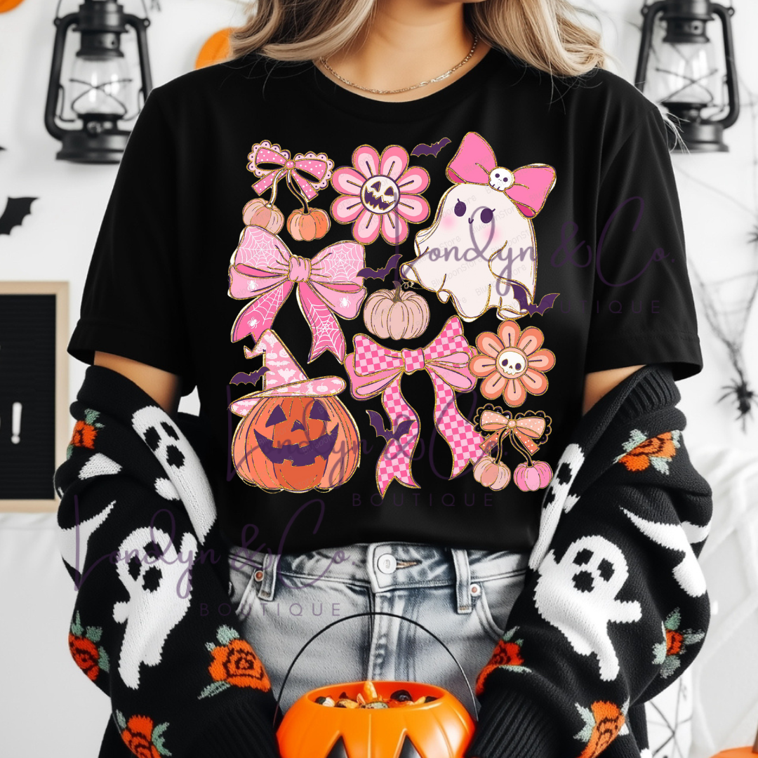 Spooky Pink Bows Tee