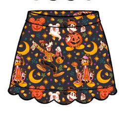 PREORDER Hallowishes Scalloped  Skort  - ADULT
