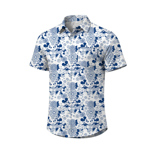 RTS Vintage Toile Mouse Dad Shirt- MENS