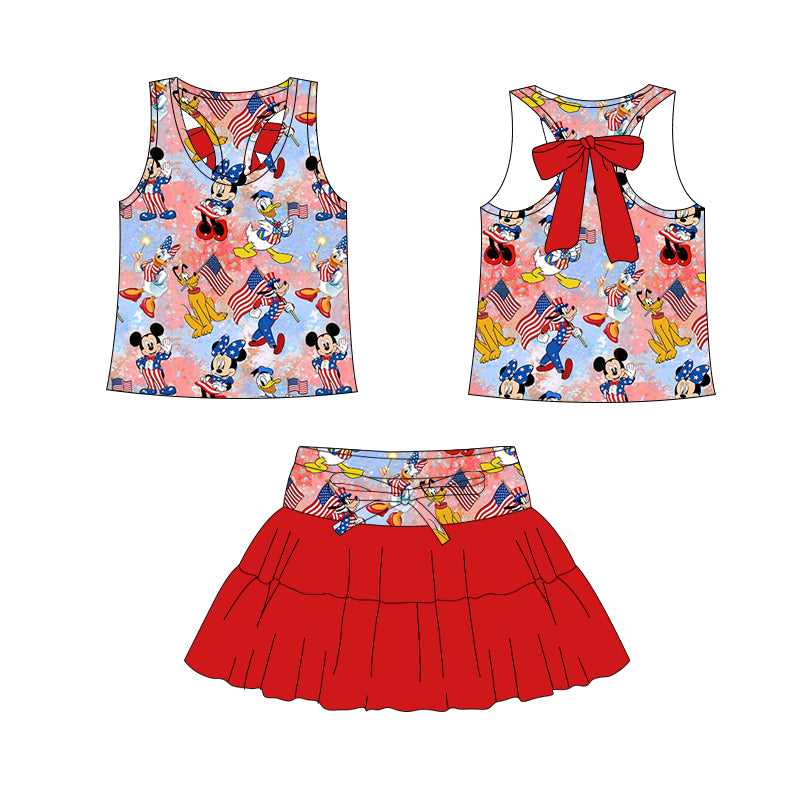 RTS Patriotic Pals Racer Bow Athletic Set  - GIRL’S