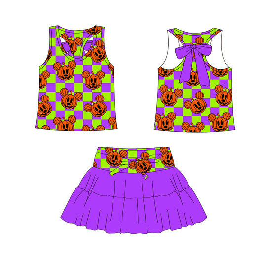 PREORDER Neon Boo Racer Bow Athletic Set  - GIRL’S