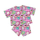 PRE ORDER Pink Monsters Short Sleeve/S Waffle Knit Set - ADULT