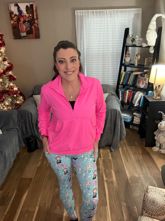 PRE-ORDER Hot Pink Basics ATHLETIC Pullover - KIDS