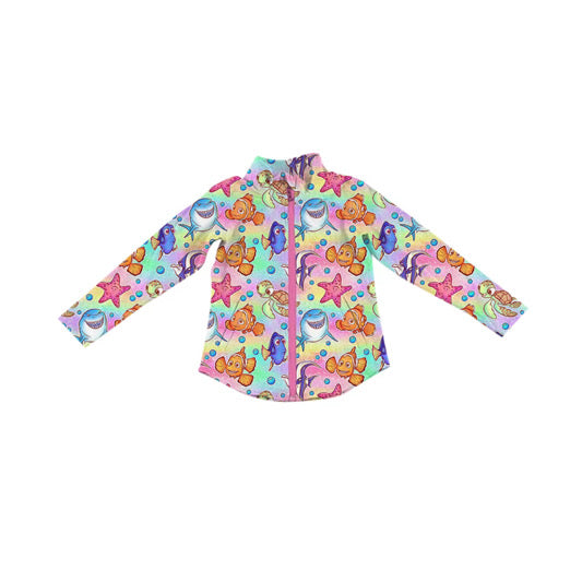 PRE-ORDER Here Fishy Athletic Full Zip - KIDS