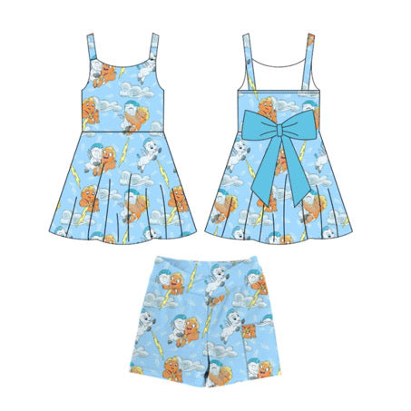 PREORDER Peggy Bow Backed Athletic Dress Set  - GIRL’S