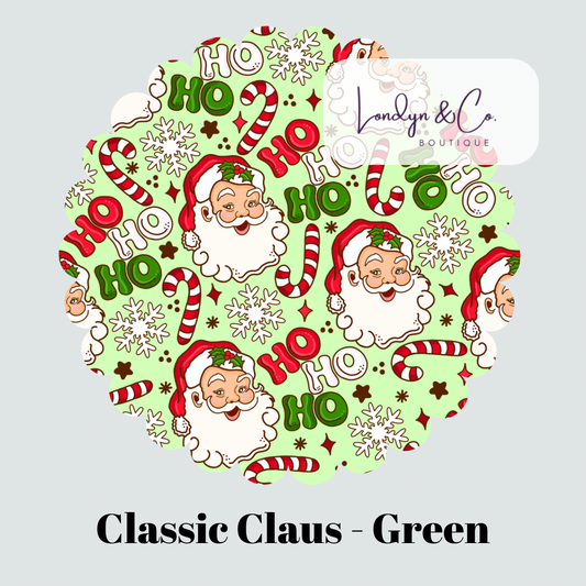 PRE ORDER Classic Claus - Green Athletic Polo- MENS