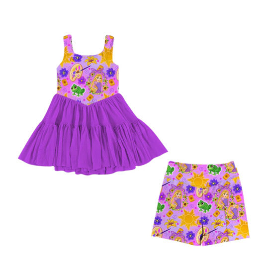 PRE ORDER Gleam & Glow Printed Tulle Twirl Dress Set - ADULT