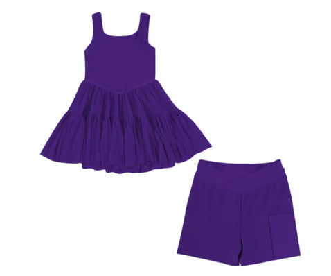 PRE ORDER Basics- Purple Tulle Twirl Dress Set - ADULT