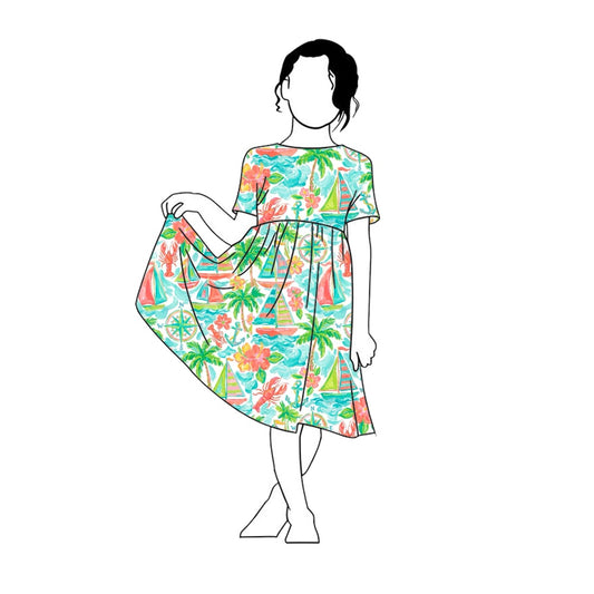 PRE-ORDER Coral Compass Classic Twirl- GIRL’S