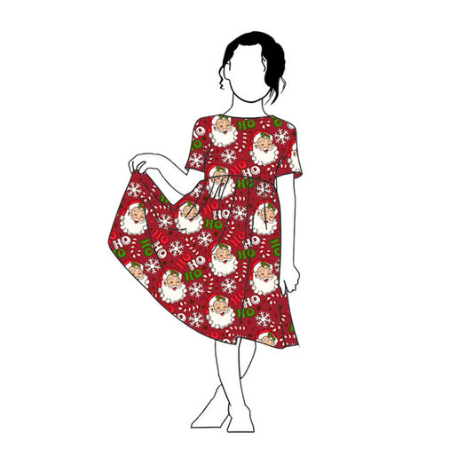 PRE-ORDER Classic Claus - Red  Classic Twirl- GIRL’S