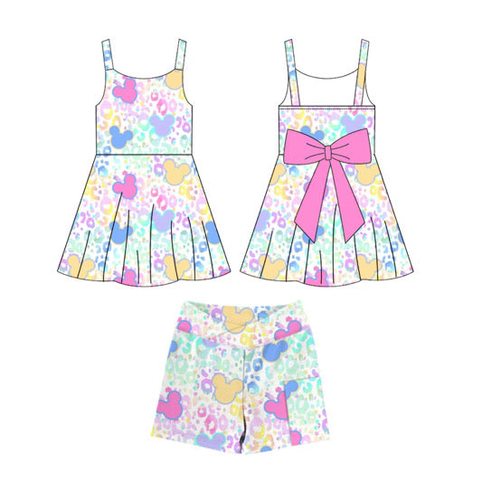 PRE ORDER Pastel Park Day Bow Backed Athletic Dress Set - ADULT