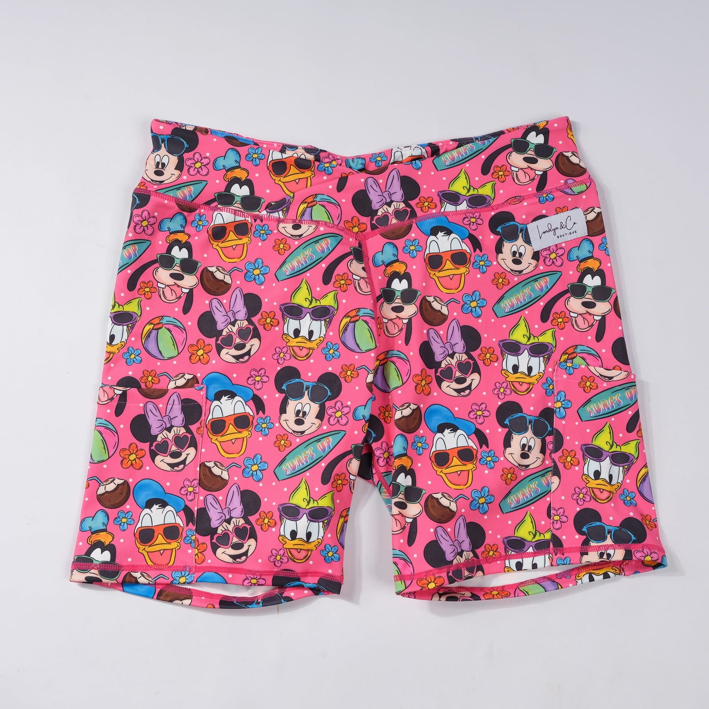 RTS Neon Surf Yoga Bike Shorts  - GIRL’S