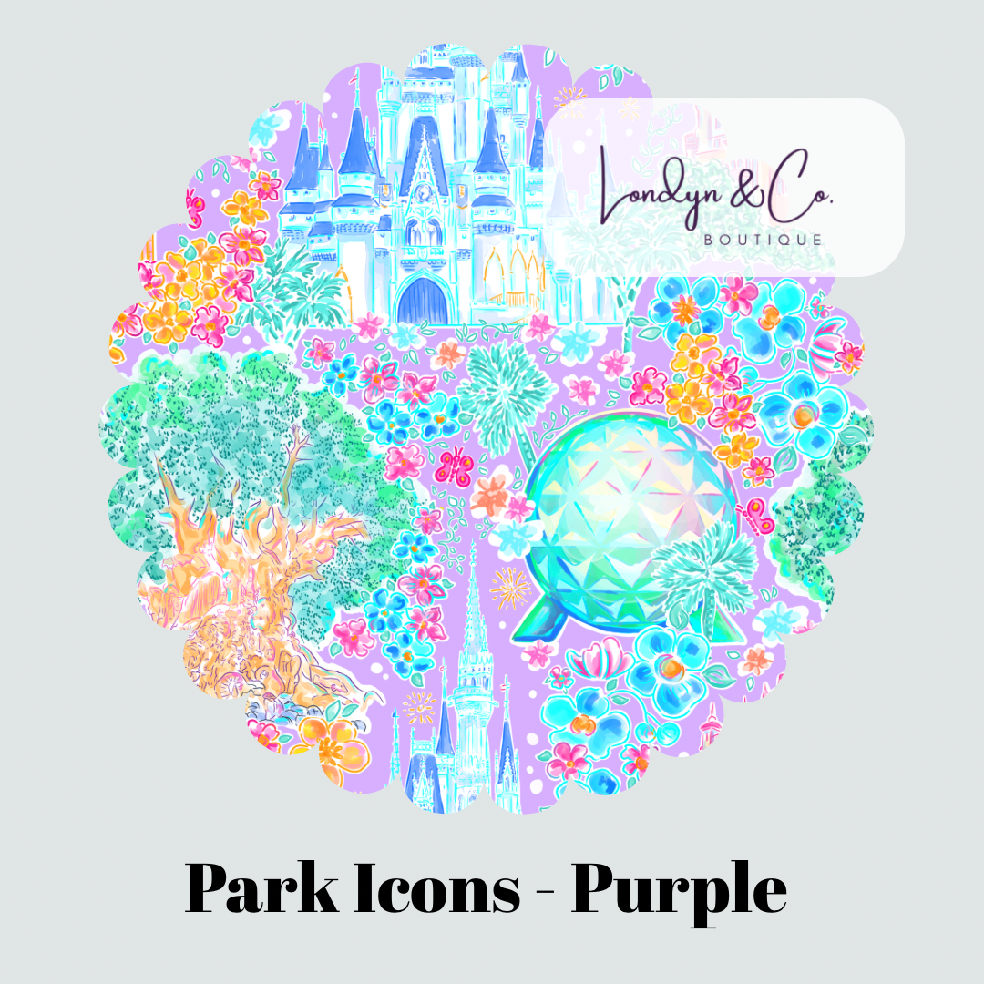 PRE ORDER Park Icons - Purple ATHLETIC PULLOVER - ADULT