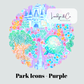 PRE ORDER Park Icons - Purple ATHLETIC PULLOVER - ADULT