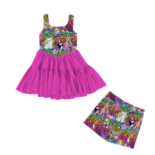 PRE ORDER 90’s Neon: Cartoon Athletic Mesh Twirl - ADULT