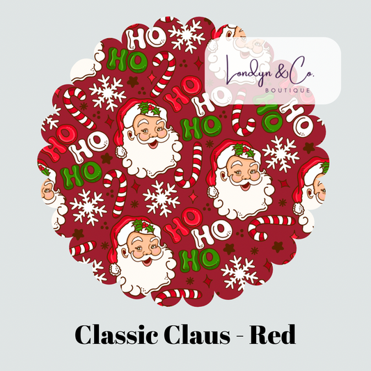 PRE ORDER Classic Claus - Red Athletic Polo- MENS