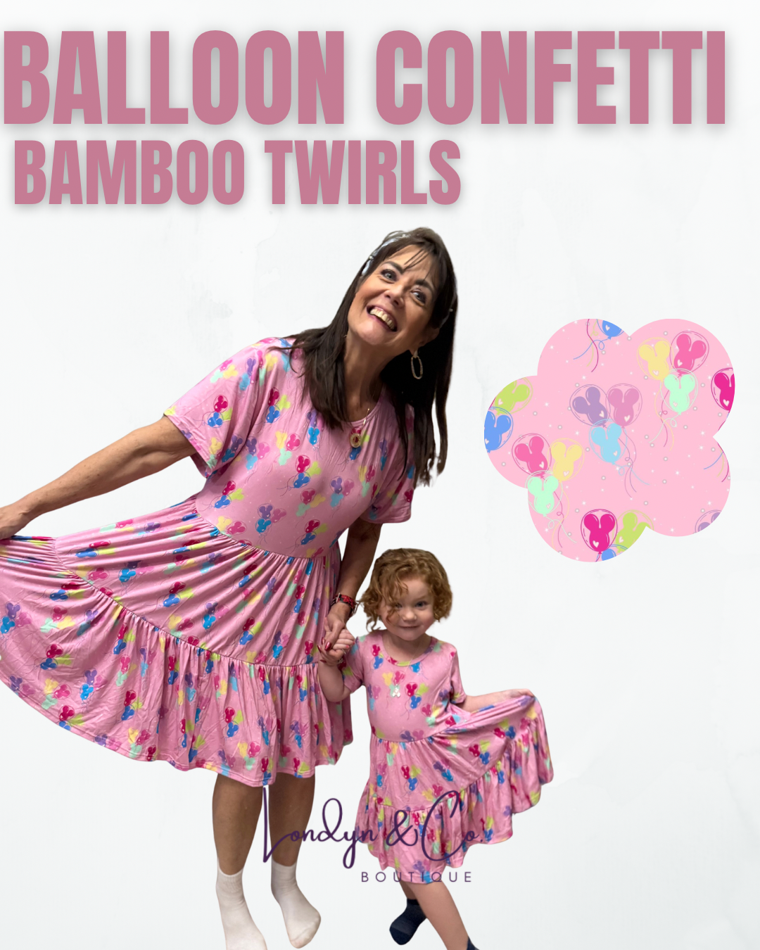 RTS Balloon Confetti Lounge Twirl Bamboo- GIRL’S