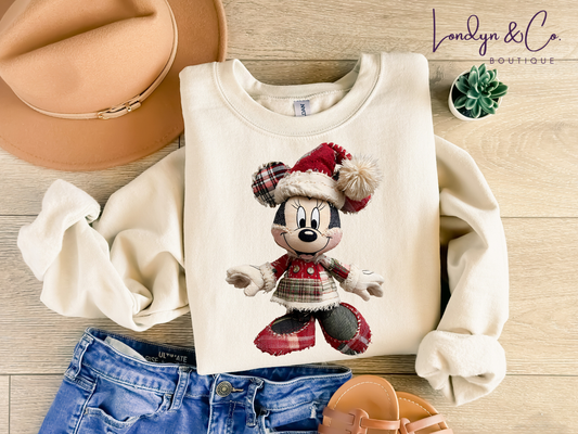 Minnie Patchwork Faux Yarn Tee
