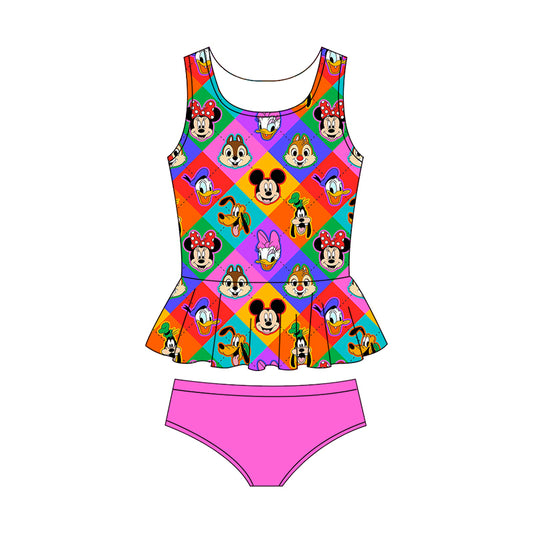 RTS Neon Six 2pc Tankini Swim- GIRL’S
