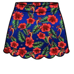 PREORDER Dishonor Scalloped  Skort  - ADULT