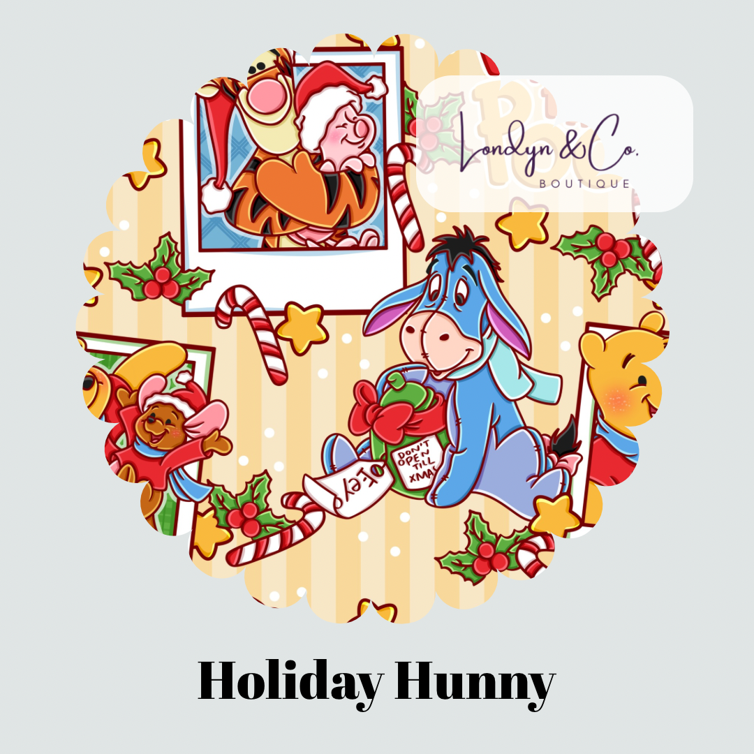 PRE-ORDER Holiday Hunny Bamboo Pocket Tee- Kids