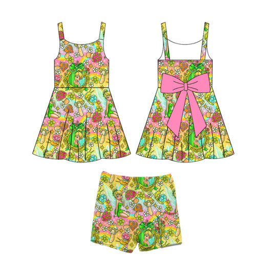PREORDER Pixie Pop Bow Backed Athletic Dress Set  - GIRL’S