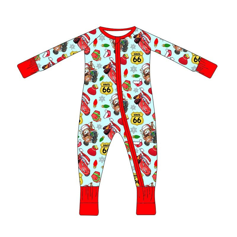 PREORDER  Rt. 66 Holiday - Infant Zippy with fold over hand cuffs