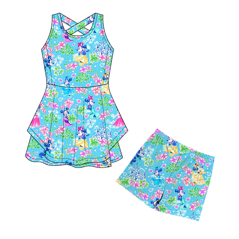 PREORDER Princess Mouse - Blue EverTwirl Athletic Dress  - ADULT