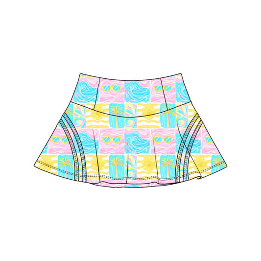 RTS Coastal Canvas Swim Skort - ADULT