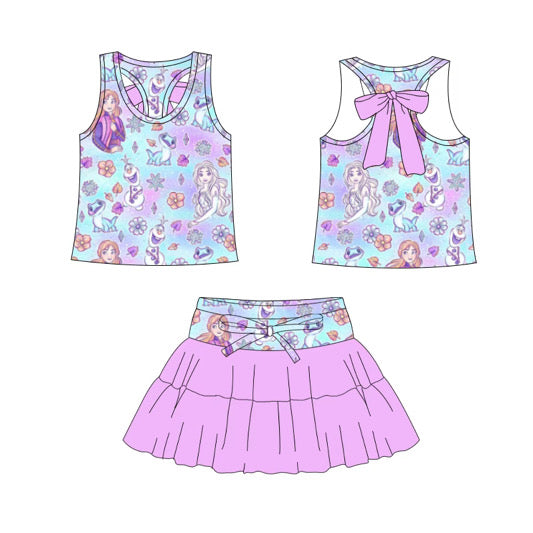RTS Sister Sketch Racer Bow Athletic Set  - GIRL’S