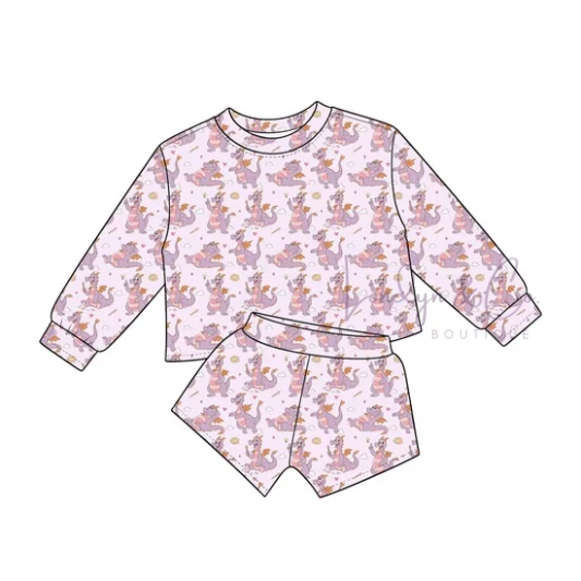 PRE ORDER One Little Spark Long Sleeve/S Waffle Knit Set - ADULT