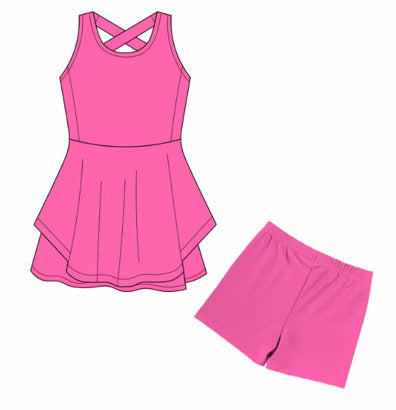 PREORDER Basics - Pink EverTwirl Athletic Dress  - ADULT