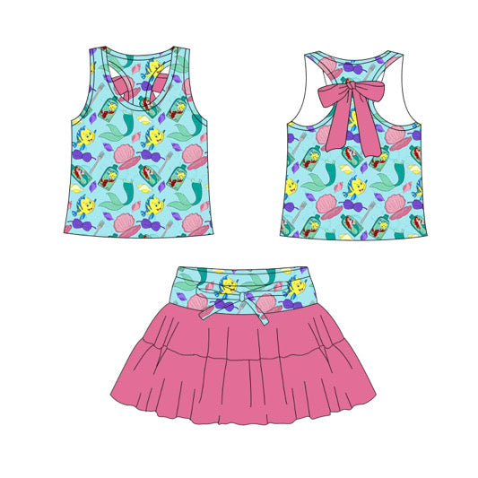 RTS Mermaid Wishes Racer Bow Athletic Set  - GIRL’S