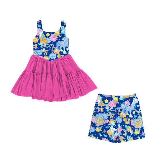 PREORDER Sidekick Party - Dark  Tulle Twirl Dress Set  - GIRL’S