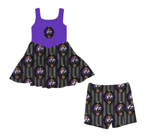 PRE ORDER Villain Gallery -  Mirror Mirror Printed Tulle Twirl Dress Set - ADULT