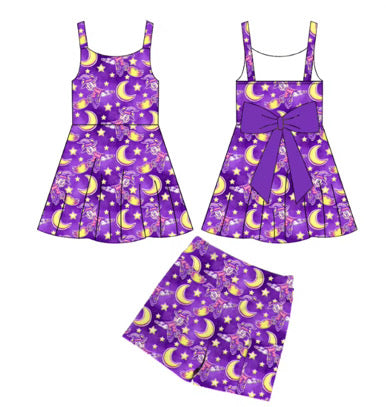 RTS Witchy Mouse Bow Backed Athletic Dress Set  - GIRL’S