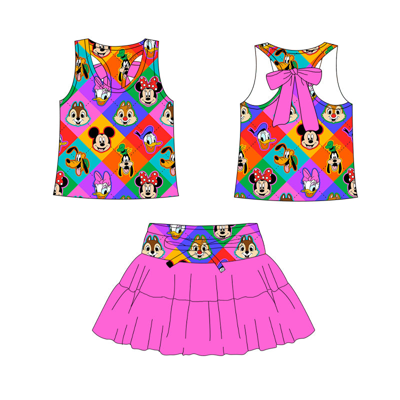 PREORDER Neon Magic Racer Bow Athletic Set  - GIRL’S