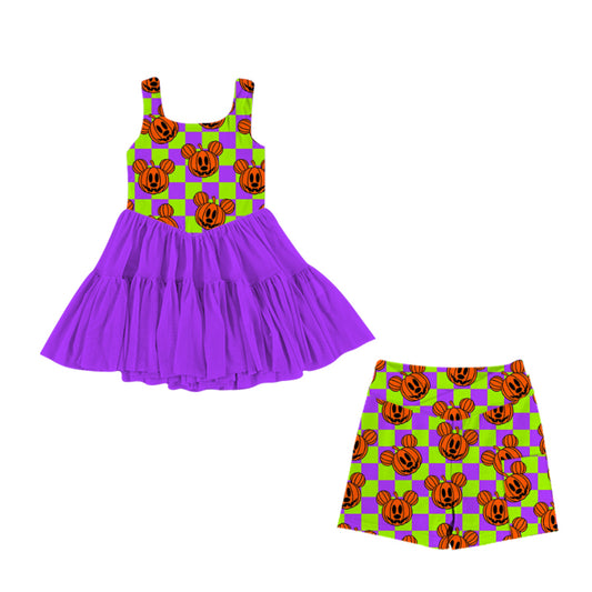 PRE ORDER Neon Boo Tulle Twirl Dress Set - ADULT