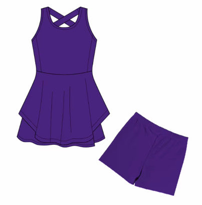 PREORDER Basics - Purple EverTwirl Athletic Dress  - ADULT