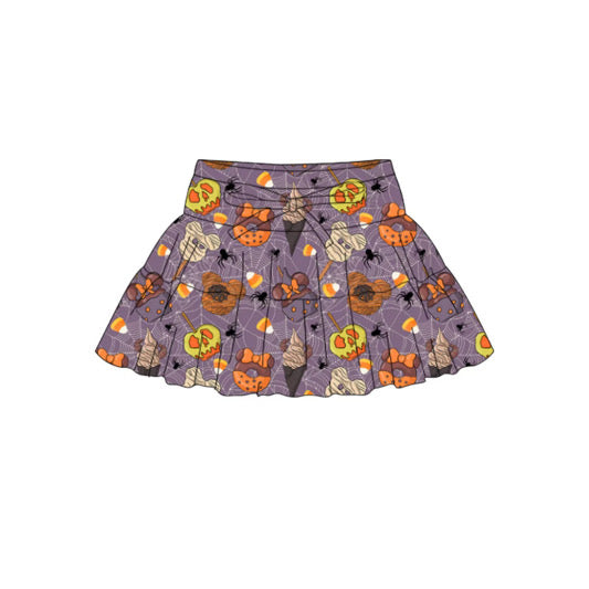 PREORDER Boo Snacks Printed Mesh Skort  - GIRL’S