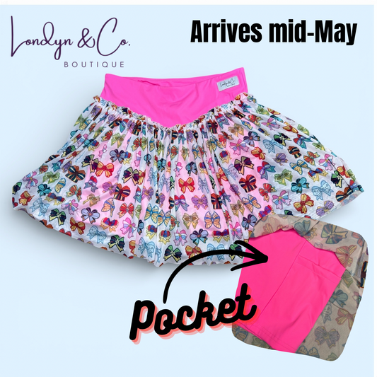 PREORDER Kingdom Bows Mesh Skort  - ADULT