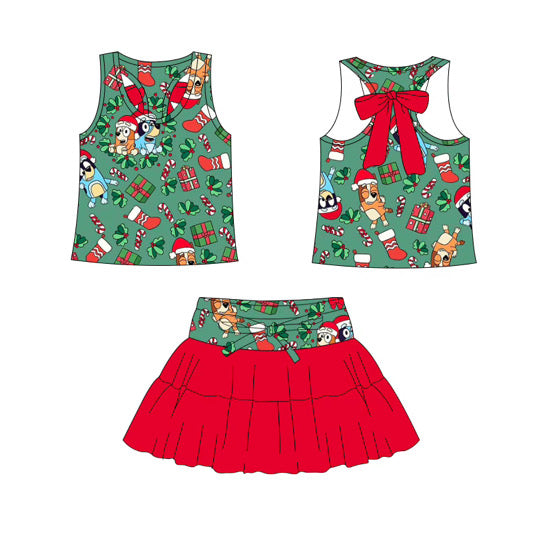 PREORDER Heeler Christmas Racer Bow Athletic Set  - ADULT