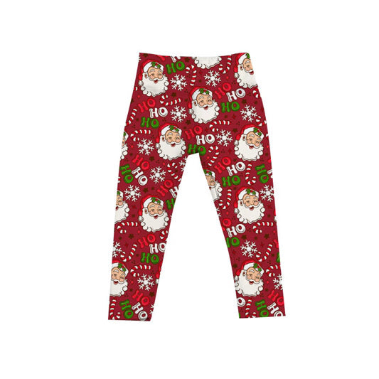 PREORDER Classic Claus - Red Athletic Leggings - WOMEN
