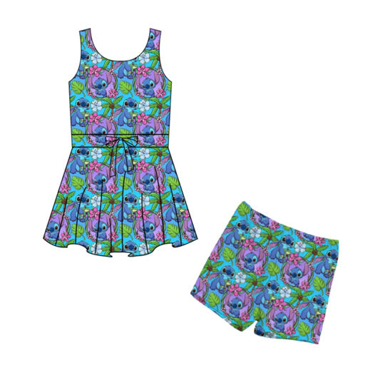 PREORDER  Blue Mischief Athletic Dress  - ADULT